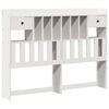vidaXL Lit biblioth&egrave;que sans matelas blanc 160x200 cm bois pin massif