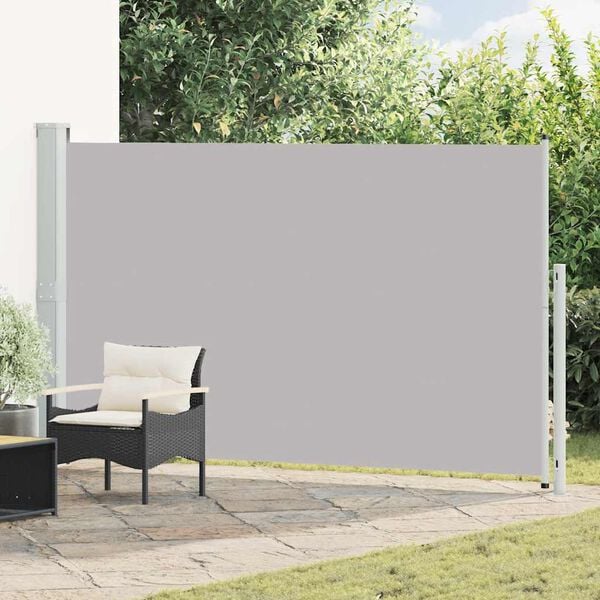 vidaXL Auvent lat&eacute;ral r&eacute;tractable de patio 180x300 cm Gris
