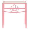 vidaXL Tables de chevet 2 pcs Rose et transparent M&eacute;tal et verre