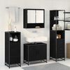 vidaXL Ensemble de mobilier de salle de bain 4 pcs Ch&ecirc;ne noir