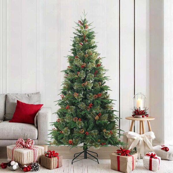 vidaXL Sapin de No&euml;l Artificiel &agrave; Branches Articul&eacute;es Vert 210 cm