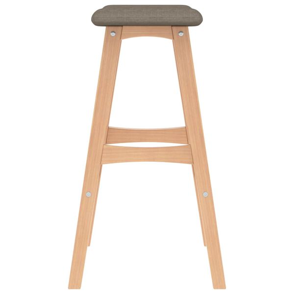 vidaXL Tabourets de bar lot de 2 taupe tissu