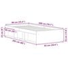 vidaXL Cadre de lit sans matelas ch&ecirc;ne artisanal 90x200 cm