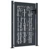vidaXL Portail de jardin anthracite 100x125 cm acier design de bambou