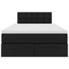 vidaXL Lit avec rangement et matelas Noir 120 x 190 cm Simili cuir
