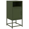 vidaXL Tables de chevet 2 pcs vert olive 36x39x78 cm acier