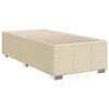 vidaXL Sommier &agrave; lattes de lit avec matelas Cr&egrave;me 90x200 cm Tissu