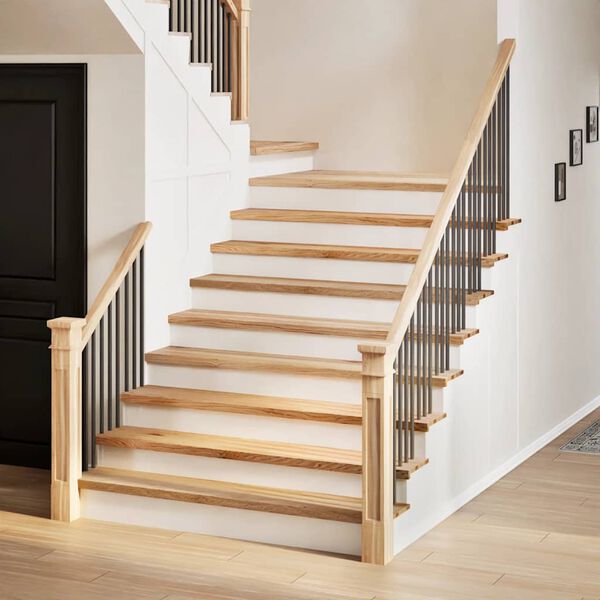 vidaXL Marches d'escalier 4pcs non trait&eacute; 120x30x2cm bois ch&ecirc;ne massif