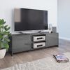 vidaXL Meuble TV gris brillant 120x30x37,5 cm bois d'ingénierie