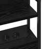 vidaXL T&ecirc;te de lit de rangement Ch&ecirc;ne noir 135 cm Bois d'ing&eacute;nierie