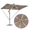 vidaXL Parasol banane à mât déporté Taupe 294 x 200 x 254 cm