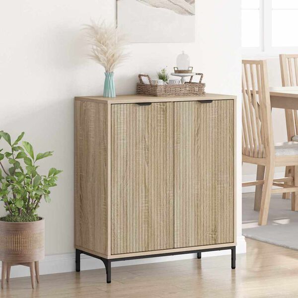 vidaXL Buffet Ch&ecirc;ne Sonoma 69,5 x 33 x 82 cm Bois d'ing&eacute;nierie
