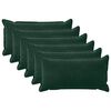 vidaXL Housse de coussin 6 pcs HOUTEN Vert fonc&eacute; 40 x 80 cm Velours