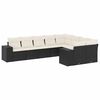 vidaXL Salon de jardin 9 pcs avec coussins noir r&eacute;sine tress&eacute;e