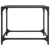 vidaXL Table basse avec dessus en verre transparent 50x50x40 cm acier