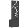 vidaXL &Eacute;cran de confidentialit&eacute; de jardin Floral Noir 50 x 140 cm