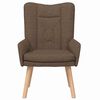 vidaXL fauteuil Marron 63 x 67 x 94 cm Tissu et contreplaqu&eacute;