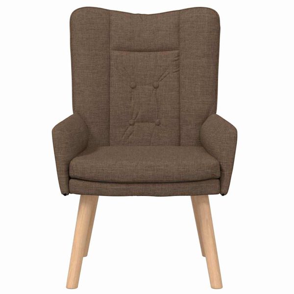 vidaXL fauteuil Marron 63 x 67 x 94 cm Tissu et contreplaqu&eacute;