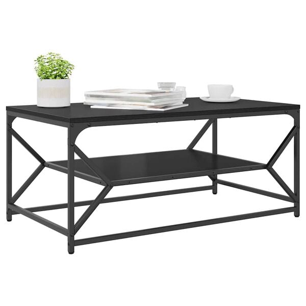 vidaXL Table basse Ch&ecirc;ne noir 90 x 50 x 40 cm