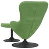 vidaXL Chaise Œuf avec Pouf Vert clair 63 x 73 x 90 cm Velours