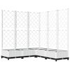 vidaXL Jardini&egrave;re avec treillis Blanc 120x120x121,5 cm PP