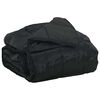vidaXL Duvet d'&eacute;t&eacute; simple Noir 220 x 155 cm Satin et Microfibre