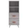 vidaXL Buffet haut Sonoma gris 34,5x34x180 cm Bois d'ing&eacute;nierie