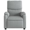 vidaXL Fauteuil inclinable de massage gris clair tissu