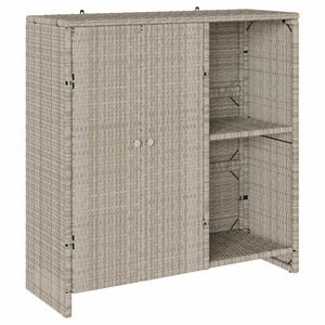 vidaXL Armoire de rangement Gris clair 100 x 36 x 102 cm Rotin