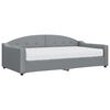 vidaXL Lit de jour avec matelas gris clair 100x200 cm tissu