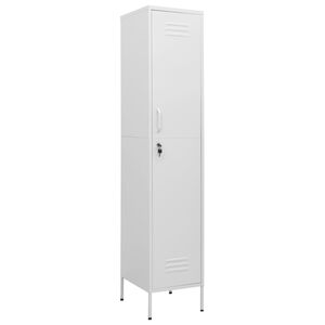 vidaXL Armoire &agrave; casiers Blanc 35x46x180 cm Acier
