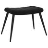 vidaXL Chaise de relaxation avec tabouret Noir Velours