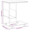 vidaXL Table d'appoint avec roues blanc 55x36x63,5cm bois d'ing&eacute;nierie