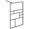 vidaXL Paroi de douche &agrave; verre ESG transparent 115x195 cm Noir