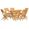vidaXL Ensemble &agrave; manger de jardin 7 pcs Bois de teck solide