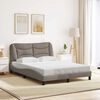 vidaXL Cadre de lit sans matelas Hvar taupe 140x190 cm tissu
