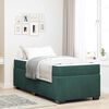 vidaXL Cadre de lit avec matelas Vert fonc&eacute; 90 x 190 cm tissu