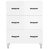 vidaXL Buffet Blanc brillant 69,5x34x90 cm Bois d'ing&eacute;nierie