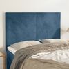 vidaXL Tête de lit Bleu foncé 144 x 5 x 118/128 cm Velours