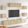 vidaXL Ensemble de meubles TV 7 pcs Ch&ecirc;ne sonoma Bois d'ing&eacute;nierie