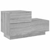 vidaXL Table de chevet avec lumières LED sonoma gris 70x36x40,5 cm
