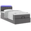 VidaXL Cadre de lit ottoman avec matelas gris 80x200 cm similicuir
