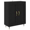 vidaXL Haut Armoire Ch&ecirc;ne noir 69,5 x 34 x 180 cm Bois d'ing&eacute;nierie