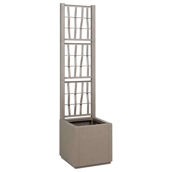 vidaXL Cache-pot de jardin Gris 36 x 36 x 140 cm Polypropylène
