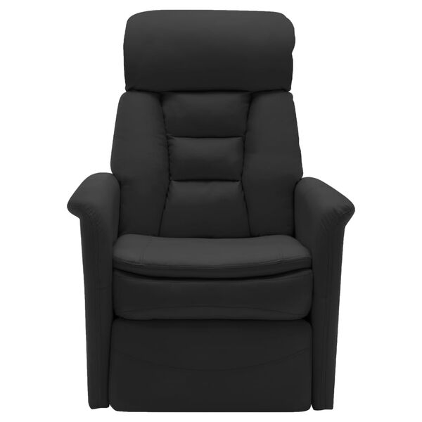 vidaXL Fauteuil de massage Noir Similicuir