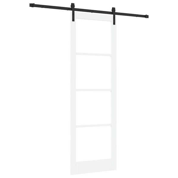 vidaXL Porte coulissante ORKDAL Blanc et Noir 78 x 232 cm