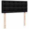 vidaXL Sommier &agrave; lattes de lit avec matelas noir 120x190 cm tissu