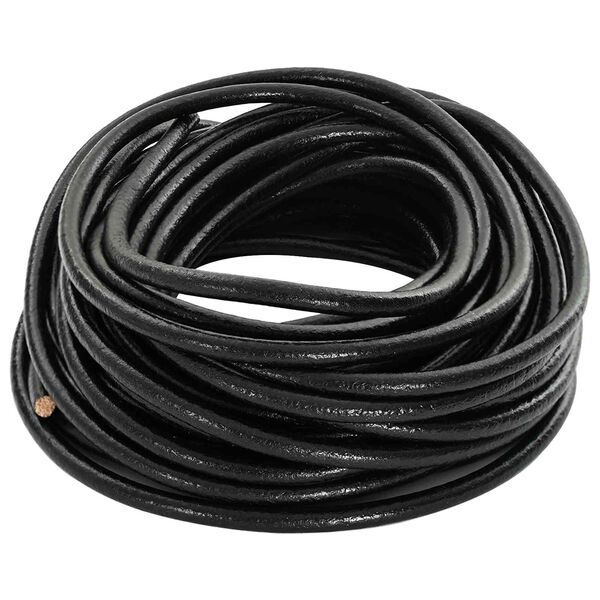 vidaXL Corde en Cuir Noir &Oslash;5 mm x 50 m Cuir