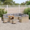 vidaXL Ensemble de canap&eacute; de jardin 12 pcs Beige et Gris clair