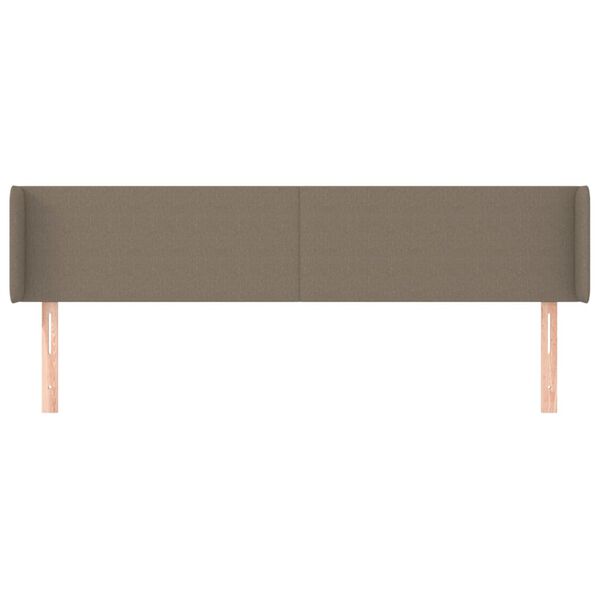 vidaXL T&ecirc;te de lit avec oreilles Taupe 203x16x78/88 cm Tissu